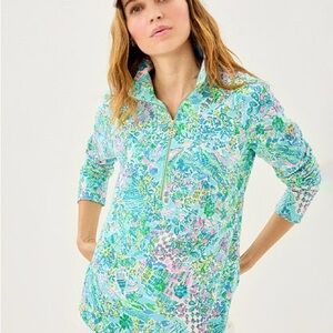 Lilly Pulitzer UPF 50 Skipper Popover in Surf Blue Lilly Loves South Carolina